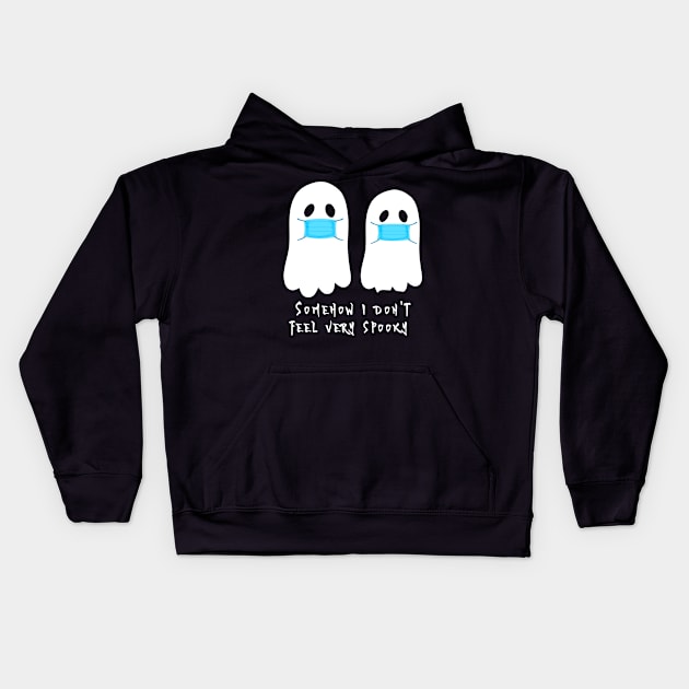 Halloween 2020 Ghosts in Facemasks Kids Hoodie by Scarebaby